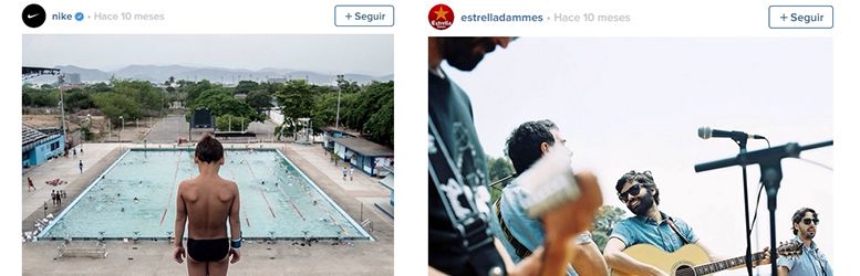 Ejemplo de perfiles en Instagram